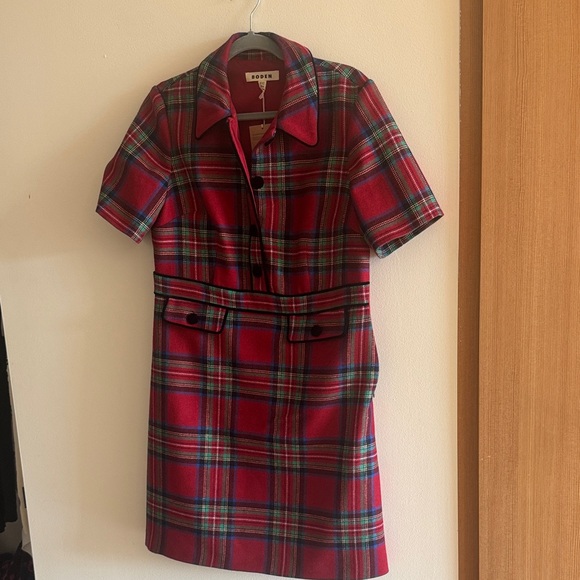 Boden Dresses & Skirts - Boden Red and Blue Plaid Dress size U.S. 10 new with tags